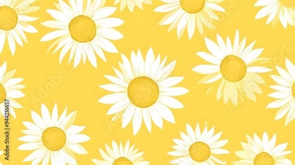 Fototapeta Sunshine background vector banner. Fun and bright nature sun pattern design border.