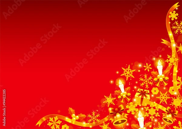 Obraz クリスマス　背景　赤