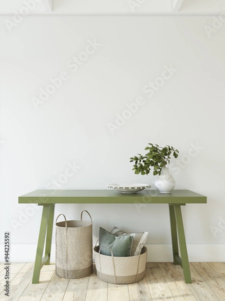 Fototapeta Interior mockup. 3d render.