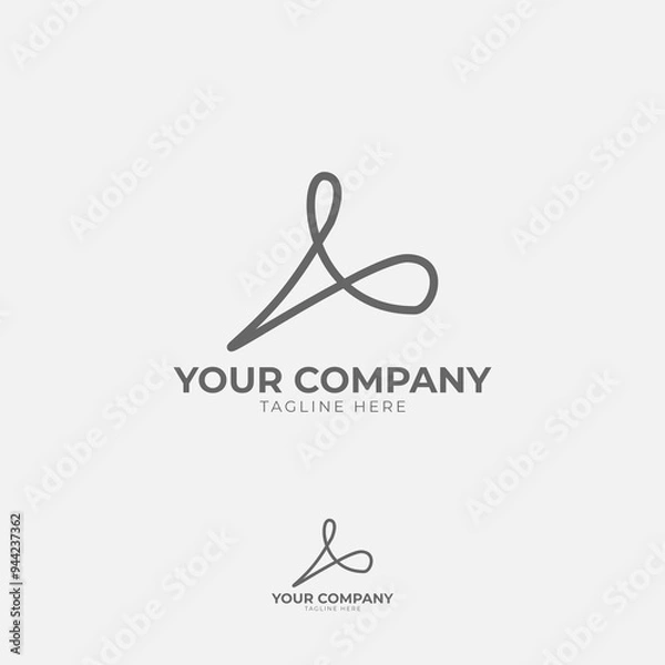 Obraz This logo features a prominent "A" in a geometric form. Its minimalist design with clean lines and sharp angles creates a modern and elegant look, ideal for brands that value simplicity