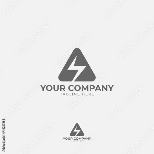 Obraz This logo features a prominent "A" in a geometric form. Its minimalist design with clean lines and sharp angles creates a modern and elegant look, ideal for brands that value simplicity