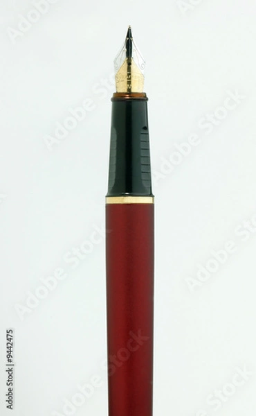Fototapeta A fountain pen photographed on a clean white background