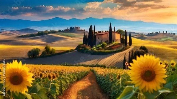 Obraz sunset in region