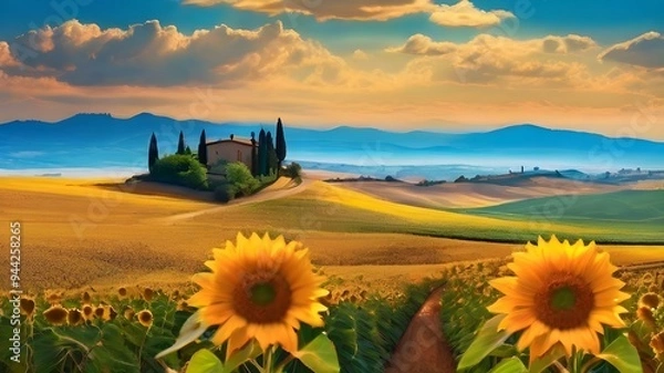 Obraz sunset in region