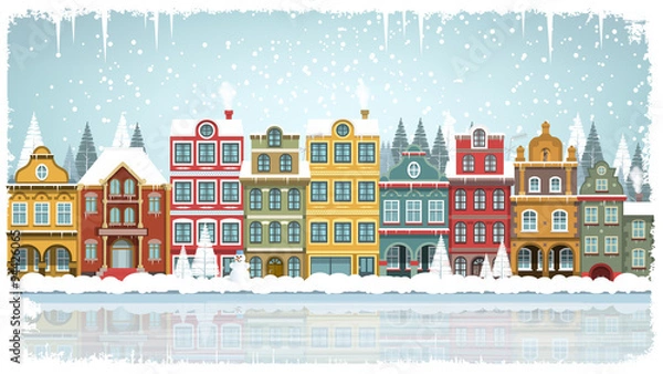 Obraz Old houses (Winter)