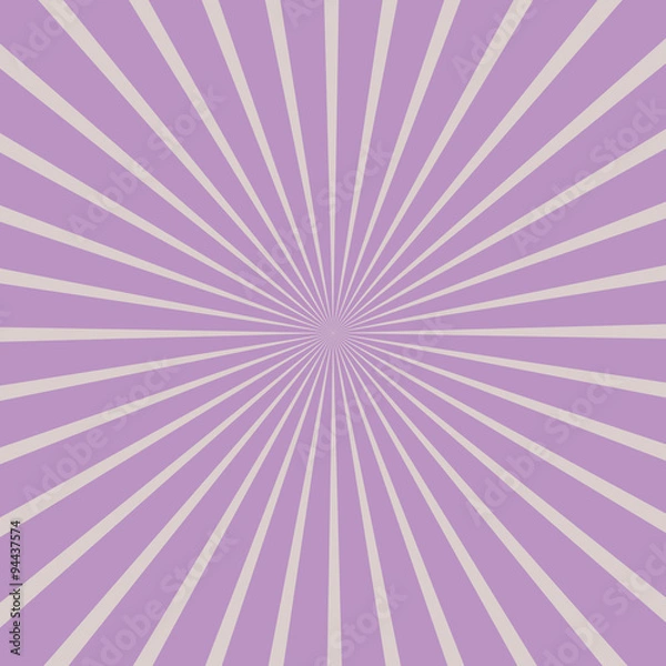 Fototapeta Abstract background. Lilac rays coming from the center