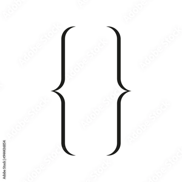 Fototapeta The bracket icon. A simple flat vector illustration