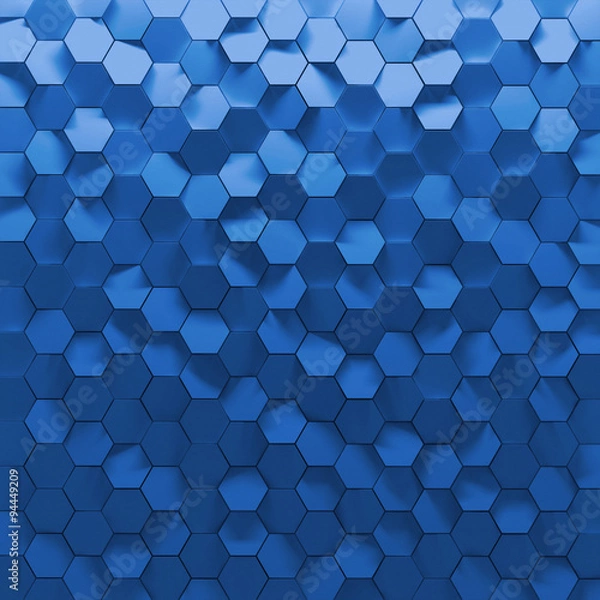 Obraz Blue Hexagon Wall Tiles Texture Background