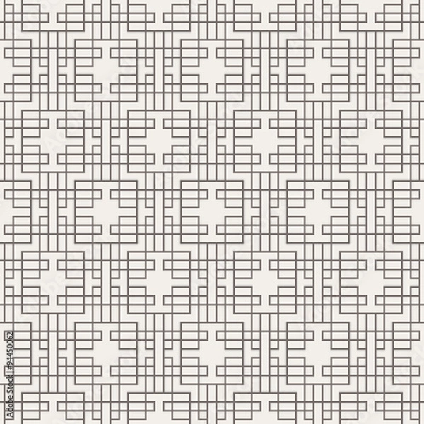 Fototapeta Geometric abstract seamless pattern. Linear motif background
