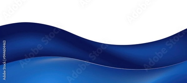 Fototapeta PNG abstract blue wave border, transparent background