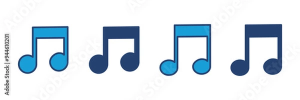 Fototapeta Music icon vector. note music icon vector