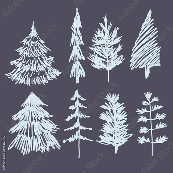 Obraz Choinka Doodles.