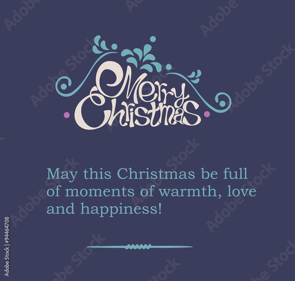 Obraz Merry Christmas and Happy New Year Card