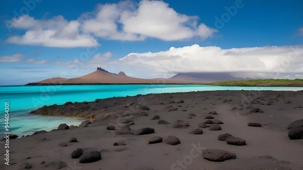 Obraz beach and clouds and water