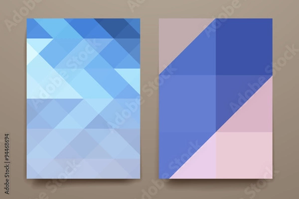 Fototapeta Set of abstract geometric background templates