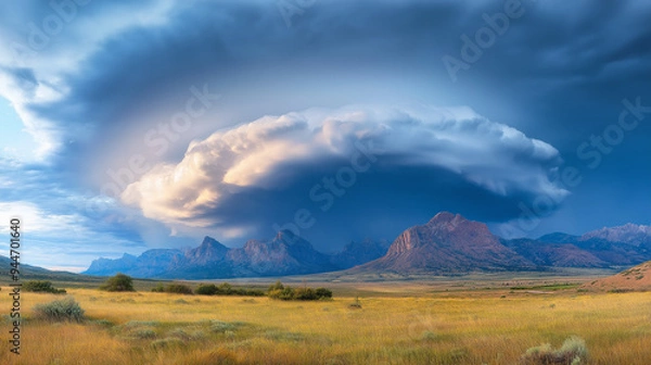 Fototapeta clouds over the mountains