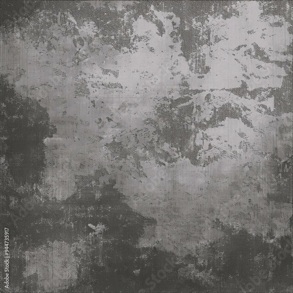 Fototapeta Texture Grunge Abstraite, niveaux de Gris, Effet Vieilli, Surface Rugueuse et Usée, Fond Industriel, Design Brut, Projets Décoration Vintage