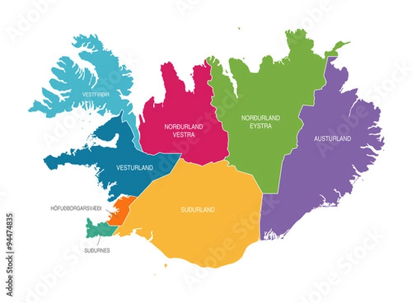 Obraz Iceland Map High Resolution