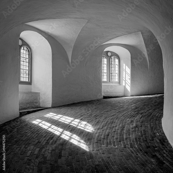 Fototapeta Brick walkway with window.