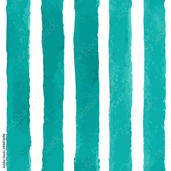 Obraz Vector Seamless Pattern with Watercolor Stripes