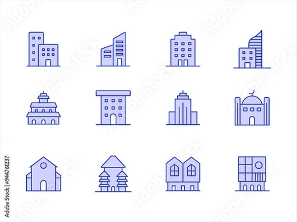 Fototapeta Architecture Icon Color