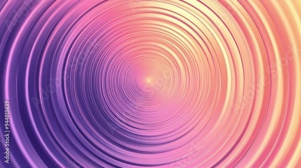 Fototapeta Circular patterns, concentric rings, gradient hues, soft spotlight