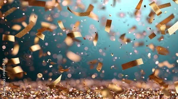 Obraz Dazzling Glitter Confetti Swirls in Captivating 3D