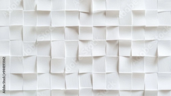 Fototapeta White washi paper background with traditional checkered patterns, offering a clean and minimalistic aesthetic.