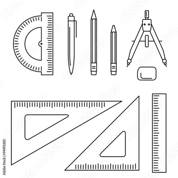Fototapeta Vector drawing instrument.