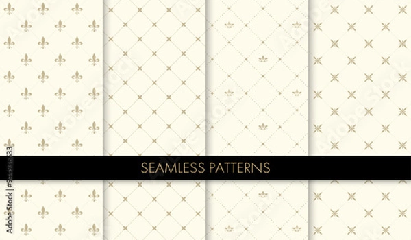 Obraz 高級感のあるシームレスパターンのセット