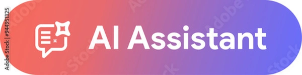 Fototapeta AI assistant chat button for all kind of generative application or website. Sparkle icons tools into Ai generation online app.	