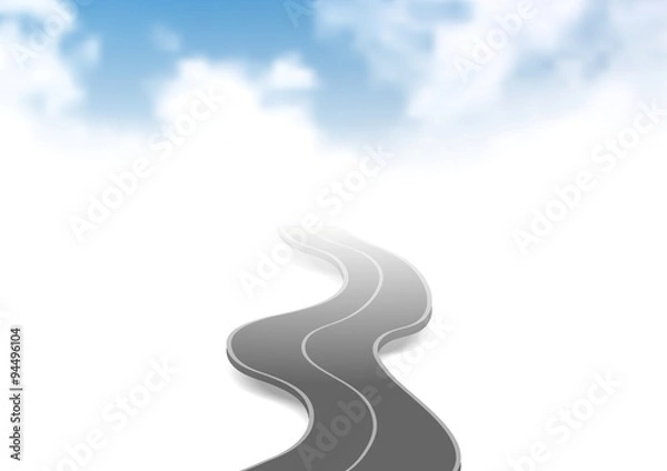 Obraz Road to sky abstract background