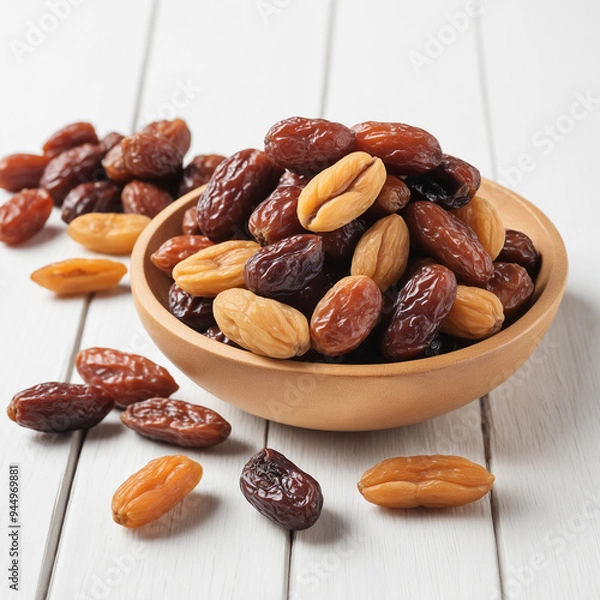 Fototapeta Natural delicious Dates in Clean Background