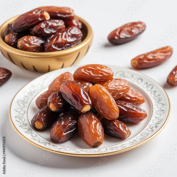 Obraz Natural delicious Dates in Clean Background
