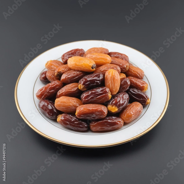Obraz Natural delicious Dates in Clean Background