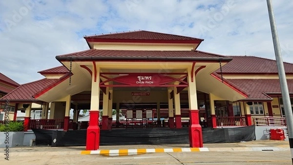Obraz Chumphon train station railway building 