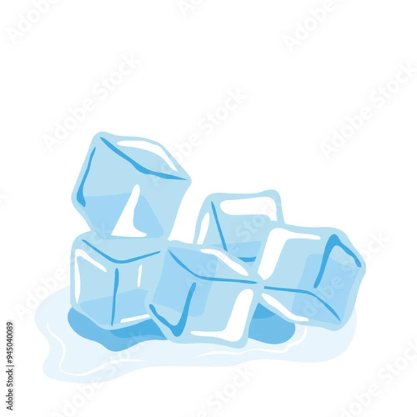 Fototapeta Cold Ice cubes