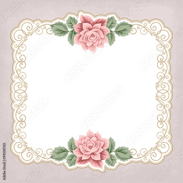 Obraz Retro background with roses