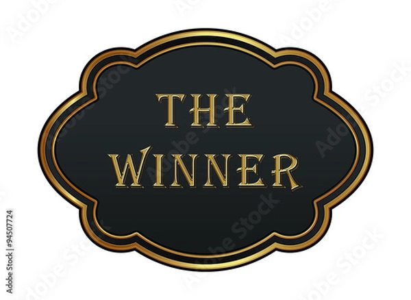 Obraz Label with 'Winner" Text