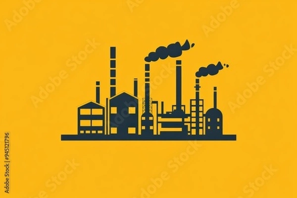 Obraz illustration of a factory icon, Vector