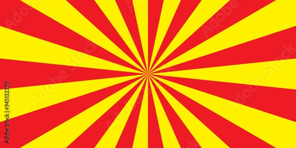 Fototapeta Abstract orange and red retro with sunburst pattern colorful design. Vintage sunrays illustration swirl grunge backdrop line. sun beam vector banner design and comic burst gradient concept pattern.