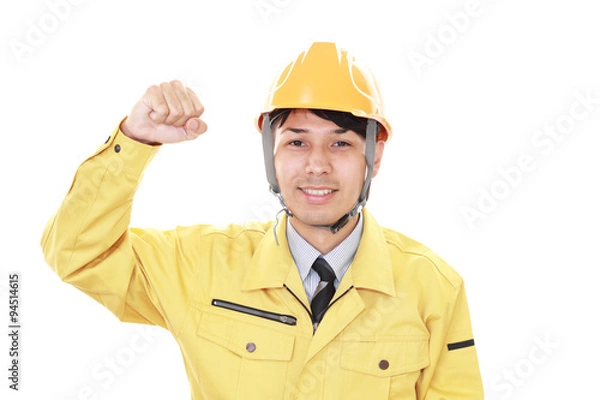 Obraz ガッツポーズの労働者