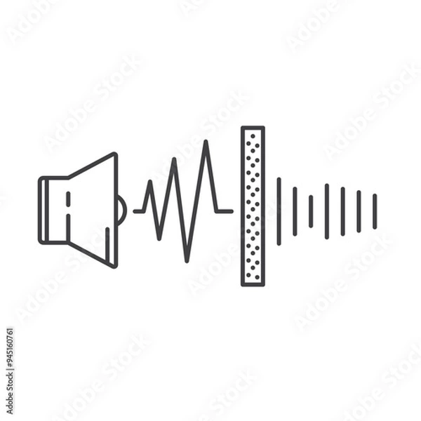 Fototapeta noise reduction filter icon vector element design template