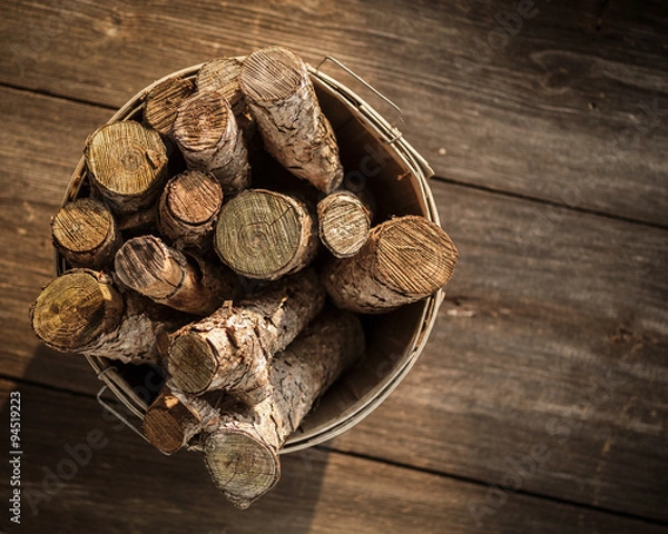 Obraz Basket of Firewood