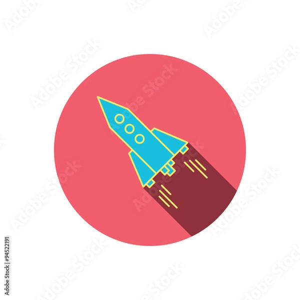 Obraz Startup business icon. Rocket sign.