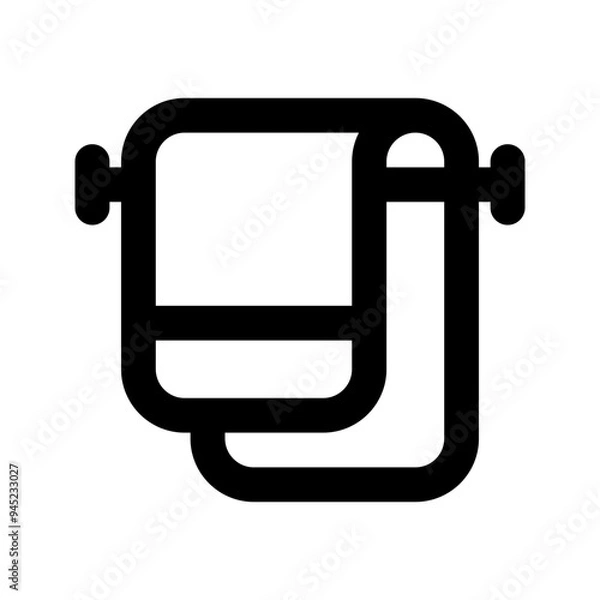 Fototapeta towel line icon