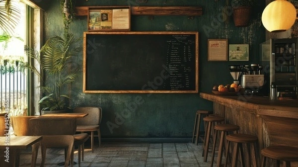 Fototapeta menu on the wall