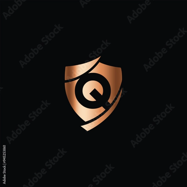 Obraz letter Q shield logo design template 