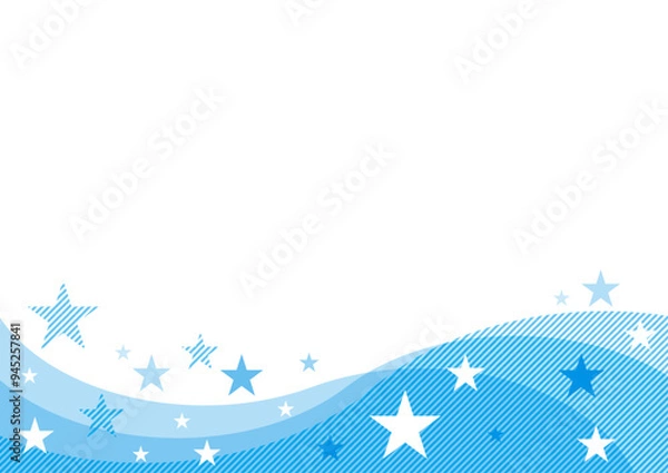 Obraz 星の背景_ブルー