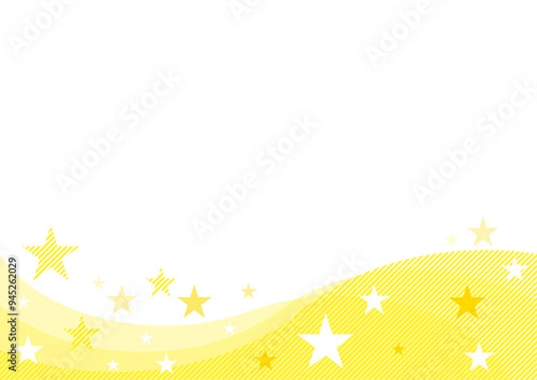 Obraz 星の背景_イエロー